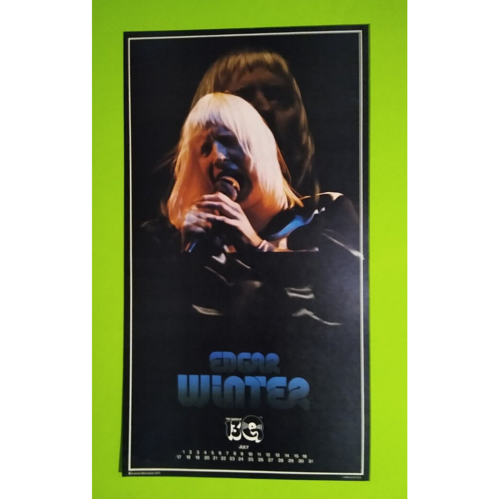 EDGAR WINTER Vintage Art Prog Rock Progressive Glam Music Poster 50 Years Old